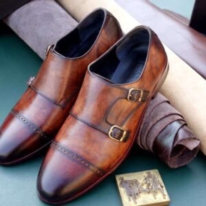 Dülmen - Double Monk Strap in Tobacco